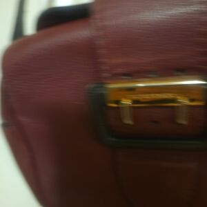 Elegant Burgundy Burberry Leather Bag